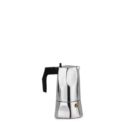 Alessi - Алюминиевая турка кофеварка под давлением Ossidiana на 1 чашку. полированный / артикул   MT18/1  / GTIN 8003299377367