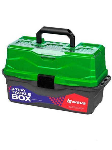 Ящик для снастей Tackle Box трехполочный NISUS зеленый