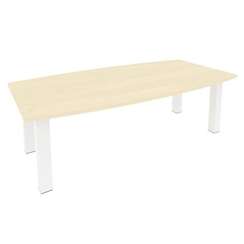 First Стол переговорный KPRG-1 Клен/Металл Белый 2400*1200*750