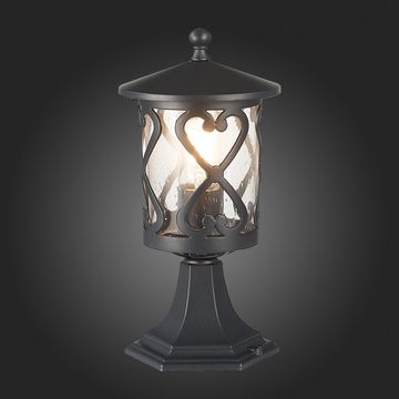 SL085.405.01 Светильник уличный наземный ST-Luce Черный/Черный, Прозрачный E27 1*60W LORNE