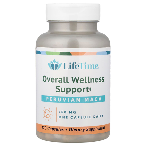 LifeTime Vitamins, перуанская мака, 750 мг, 120 капсул