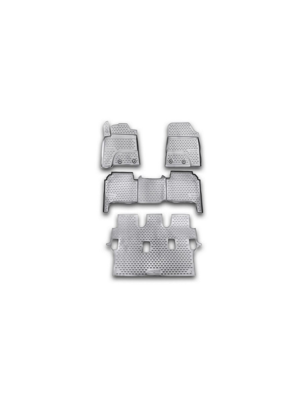 Коврики в салон для TOYOTA Land Cruiser 200, 2012-2015 4 шт. (полиуретан,серые) NLC.48.53.211K