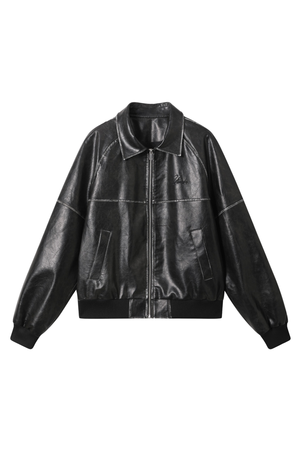 Кожаная куртка DONSMOKE Worn Effect Leather Jacket