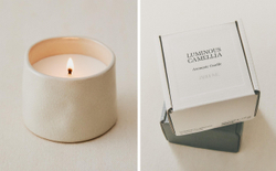 Zara Home Свеча ароматическая Luminous Camellia 150 г, растительный воск, аромат цветочный, Розовый