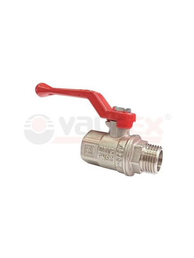 Кран шаровой латунный PREMIUM для ВОДЫ 1дюйм ВР/НР рычаг НИКЕЛИР-Й 11Б27фт1М VALFEX VF.215.NR2.100.PREMIUM