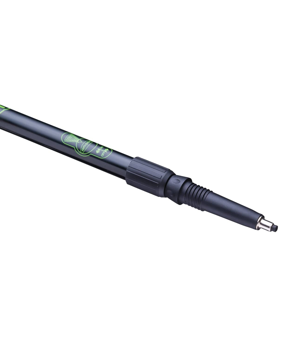 Палки для скандинавской ходьбы Longway, 77-135 см, 2-секционные, чёрный/ярко-зелёный