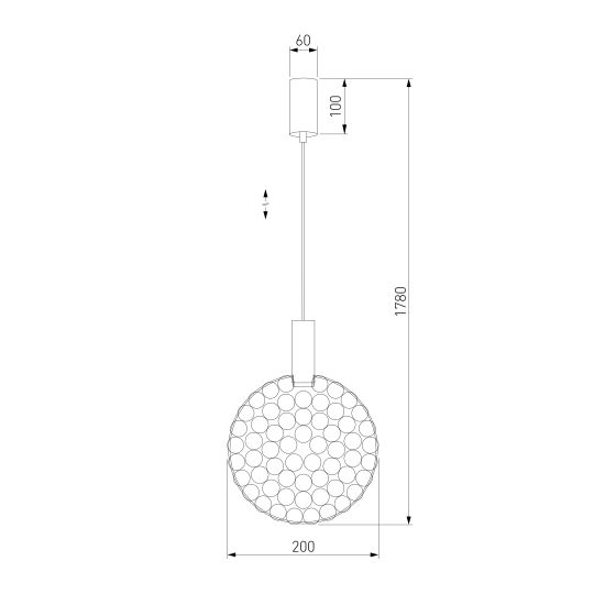 90353/1 / подвесной светильник / хром