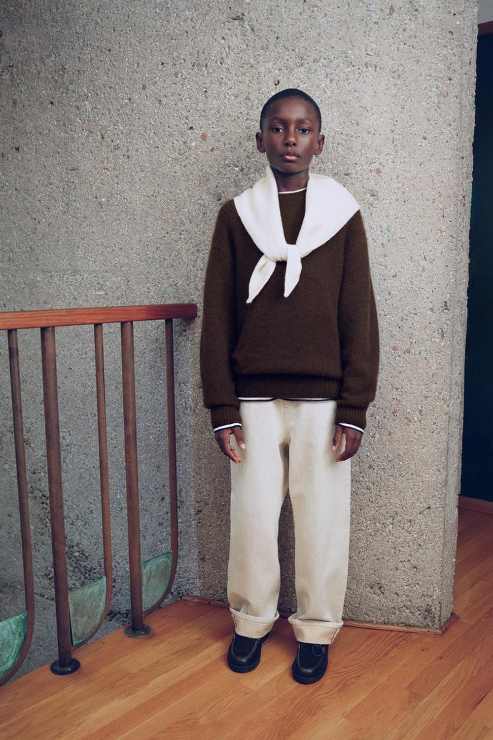 ZARA ДЖЕМПЕР ИЗ 100% КАШЕМИРА, КОРИЧНЕВЫЙ