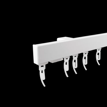 Профильный алюминиевый карниз 1-рядный "Универсал", белый. Цена за 1 п.м.