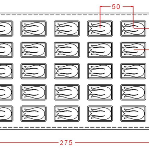 754 | Форма для шоколадных изделий &quot; Бутон&quot; (275*175 мм)