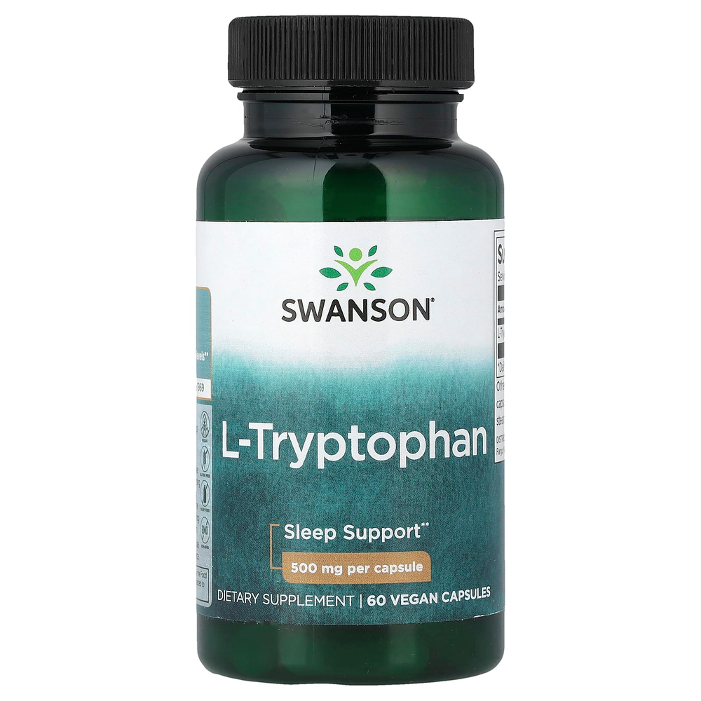 Swanson, L-триптофан, 500 мг, 60 капсул