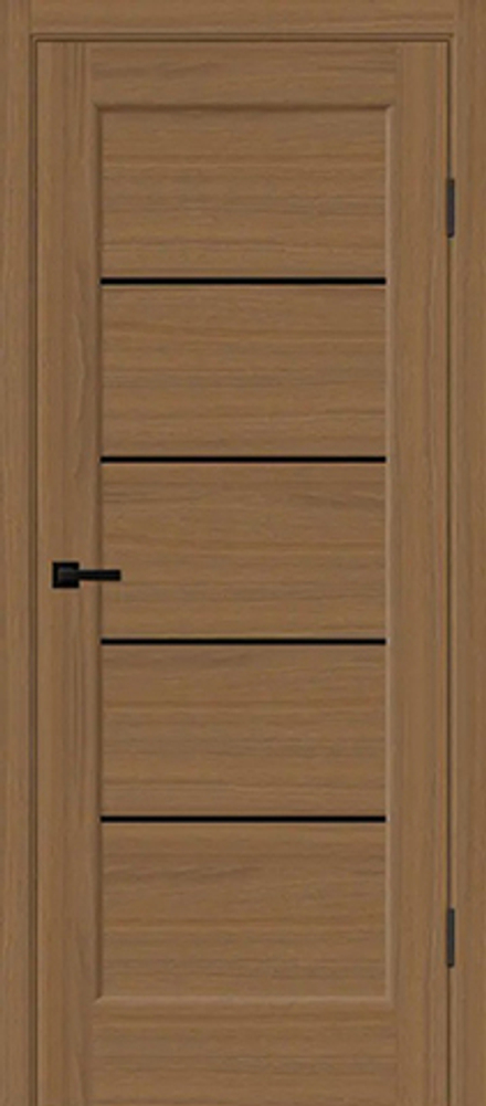 Межкомнатная дверь Velldoris Premier 1 PO Лакобель черное Орех американский мореный