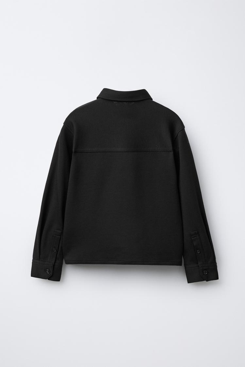 ZARA РУБАШКА С КАРМАНОМ, ЧЕРНЫЙ