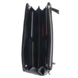 Мужской чёрный клатч портмоне из натуральной кожи GALIB 7M236