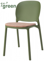 Стул пластиковый с обивкой Scab Design Hug, оливковый