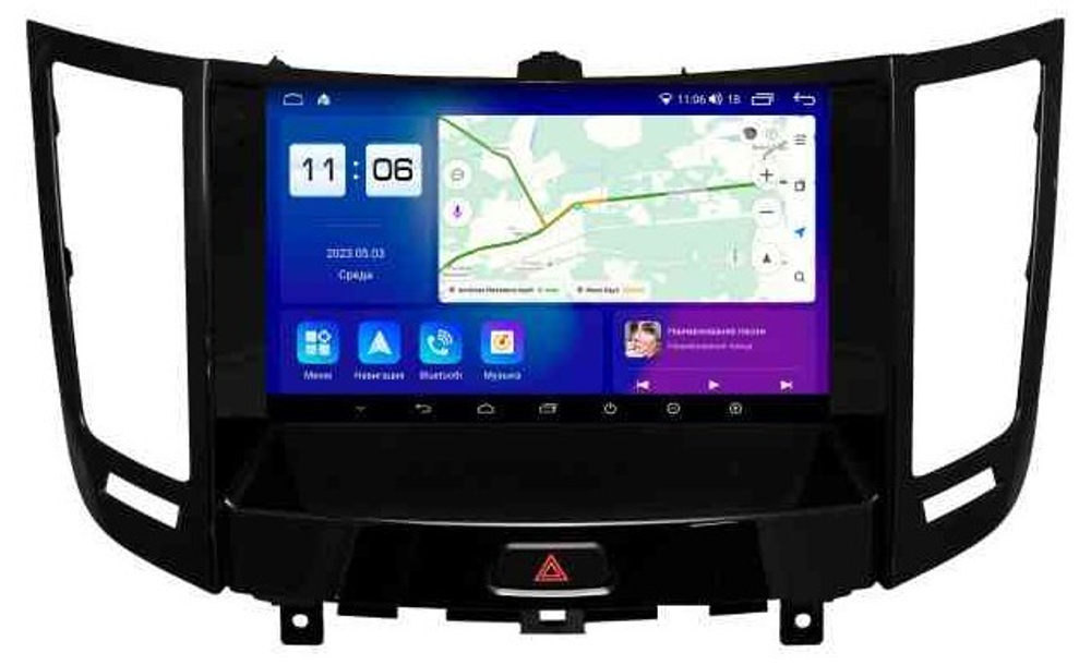 Магнитола для Infiniti FX35, FX37, FX50, FX30D S51 2008-2012, QX70 S51 2013-2018 (низкая комплектация)- Parafar PF704LUX4RN2K на Android 13, QLED+2K, ТОП процессор, 4Гб+32Гб, CarPlay, 4G SIM-слот