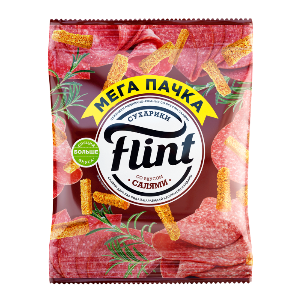 Сухарики ржаные Flint колбаски гриль 100гр