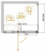 Душевой уголок Cezares Variante 90x100 VARIANTE-AH-1-90/100-100-C-Cr стекло прозрачное/профиль хром