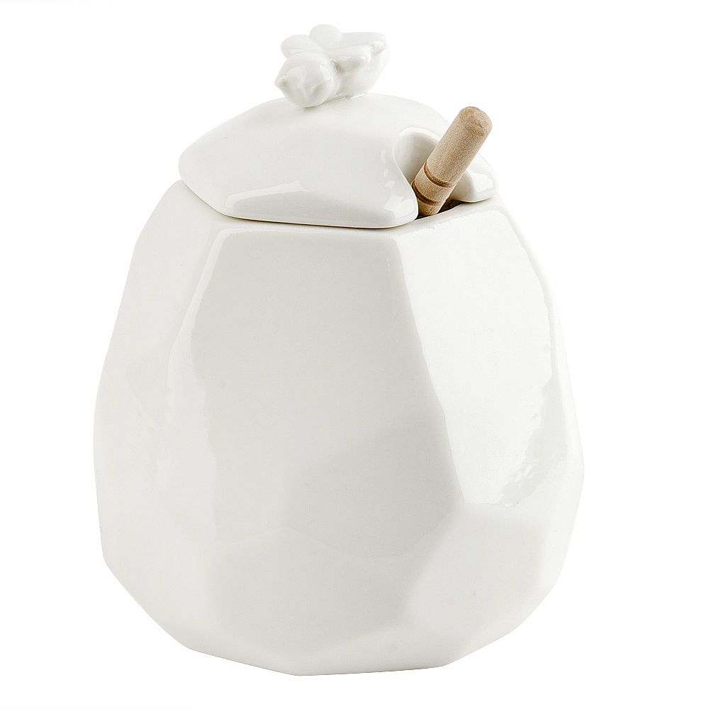 Медовница с ложкой " " 10*10*13см. v=500мл. (подарочная упаковка)