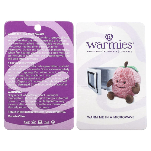 Warmies, красное яблоко, с подогревом, утяжеленный мягкий плюш, 1 шт.