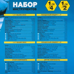 Набор инструментов 94 пр.1/4''&amp;1/2''(6-гран)(4-32мм) Partner PA-4941-5