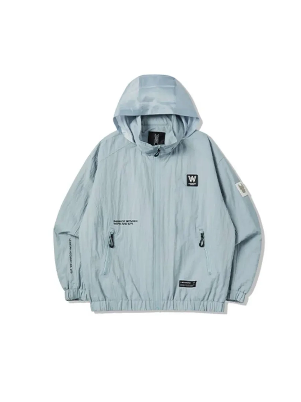 Нейлоновая ветровка с высоким воротом