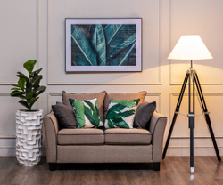 Кашпо для цветов напольное 33х69см Garda Decor белое рельефное