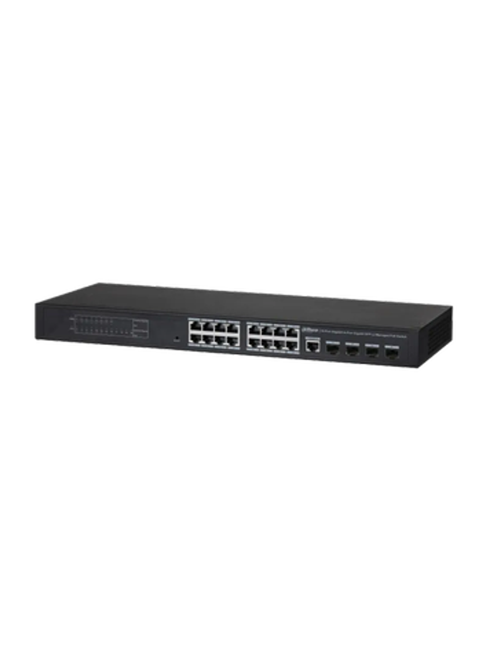 DH-PFS4420-16GT-240 16-портовый гигабитный управляемый коммутатор с PoE, уровень L2, Порты: 16 RJ45 10/100/1000Мбит/с (PoE/PoE+/Hi-PoE), 4 SFP 100/1000Мбит/с (uplink)