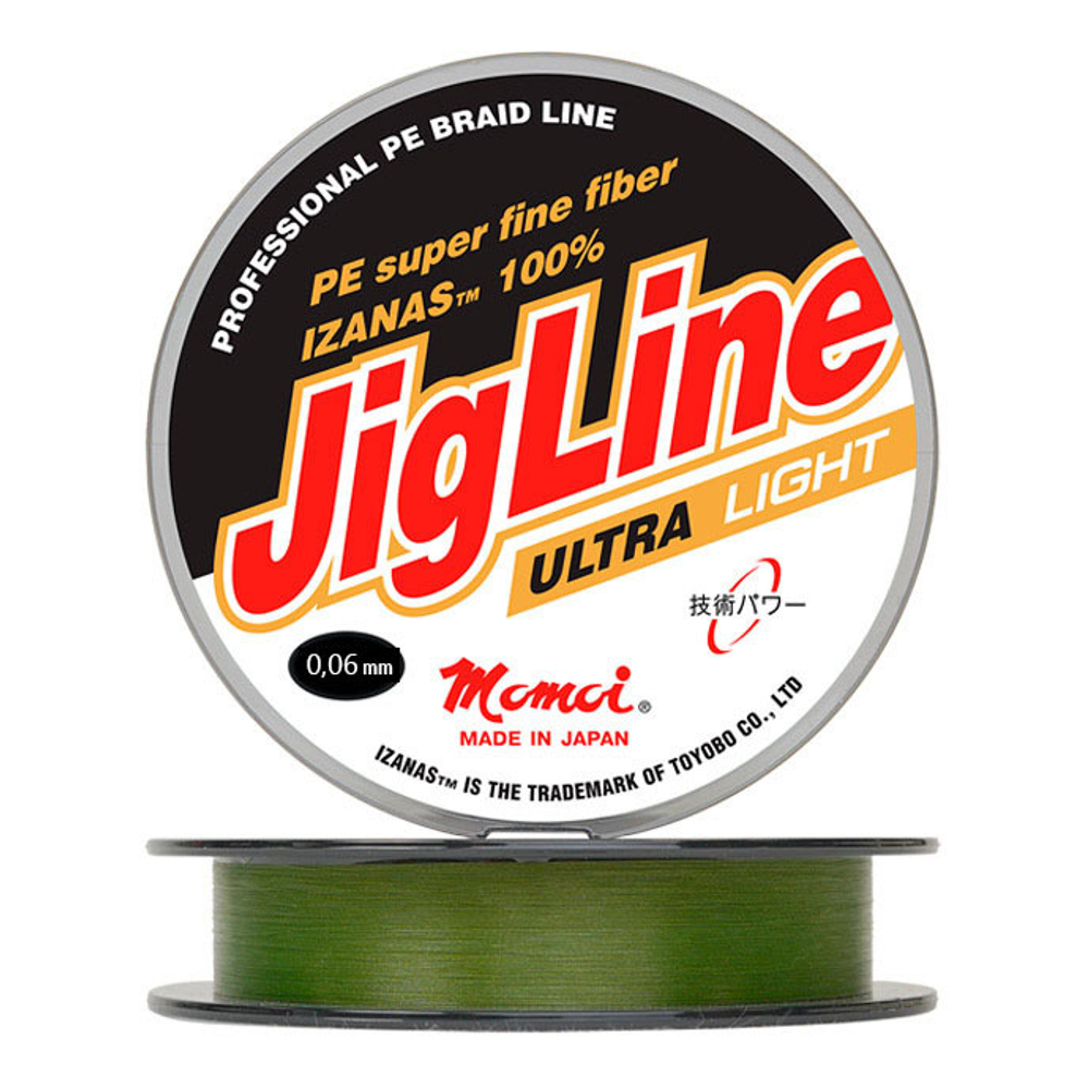 Шнур JigLine Ultra Light 0,06 мм., 5,0 кг, 100 м, хаки