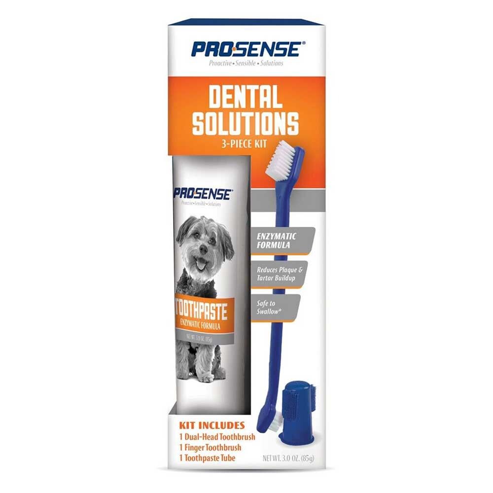 8in1 Pro-Sense Набор для ухода за зубами для собак (зубная паста+щетка+щетка) Dental Solutions