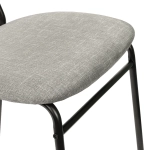 Стул MOLLY разборный черный каркас серое сиденье