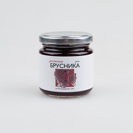 Джем "Брусника" без сахара на виноградном соке