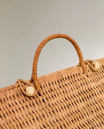 ZARA HOME КОРЗИНА ДЛЯ ХРАНЕНИЯ ДЕТСКИХ ИГРУШЕК В ФОРМЕ ДОМИКА, СВЕТЛО-БЕЖЕВЫЙ