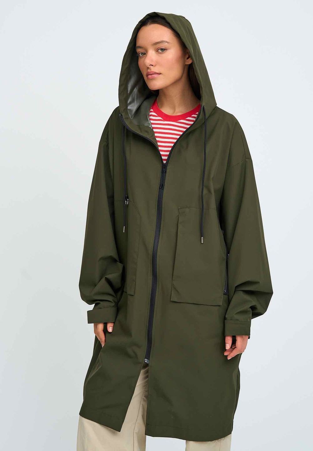 Плащ Kefirmaykifer оверсайз хаки