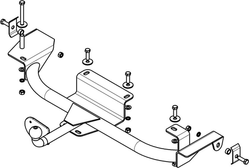 Фаркоп Avtos на DAEWOO NEXIA-ESPERO (1995)(паспорт и сертификат в комплекте)(без электрики)DW 03
