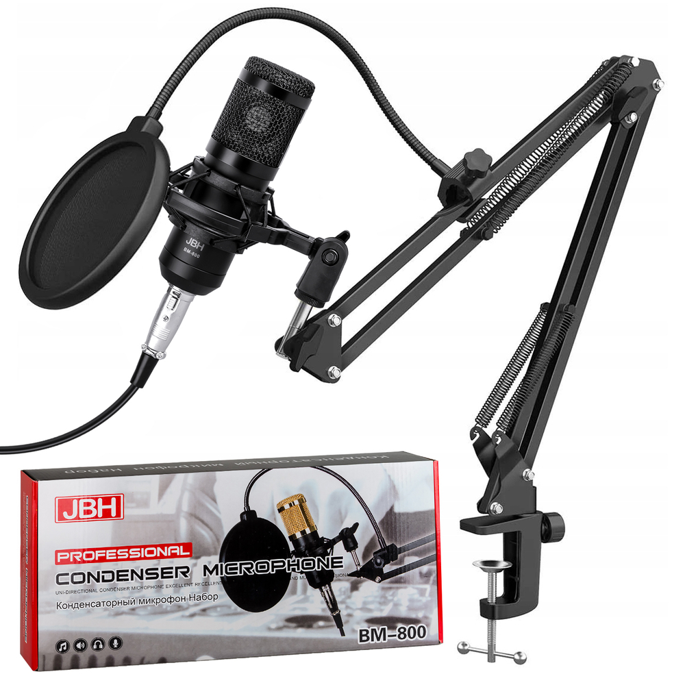 Конденсаторный микрофон Набор studio BM800 JBH черный