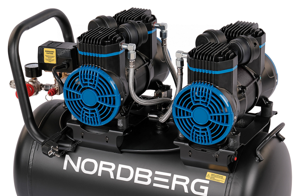 NORDBERG (NCEO50/500) Компрессор безмасляный 220В, ресивер 50 л, 500 л/мин