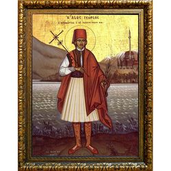 Георгий Кратовский, Софийский, Новый мученик. Икона на холсте.