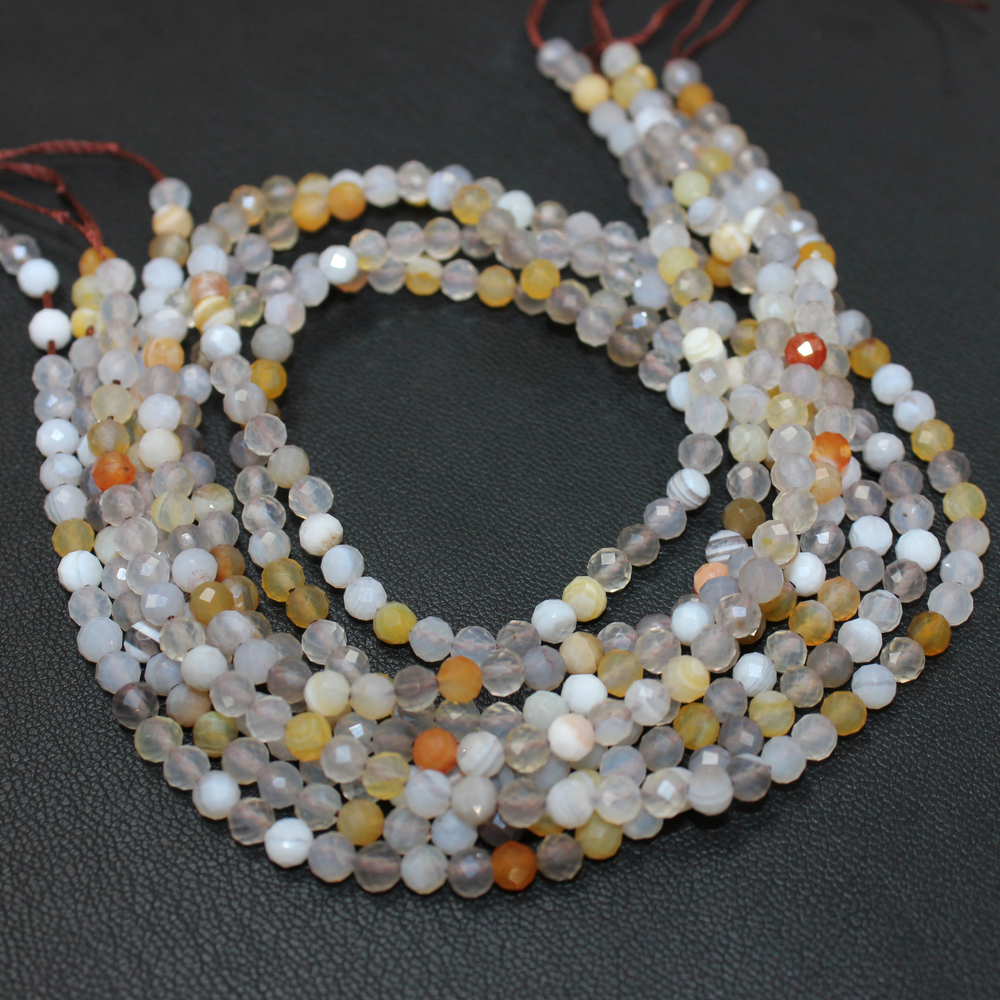 Агат Ботсвана юв. огранка бусины 2.8мм 3.7мм