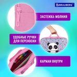 Папка на молнии с ручками BRAUBERG А4 1 отделение полиэстер 80 мм "Funny panda" (2 штуки в упаковке)