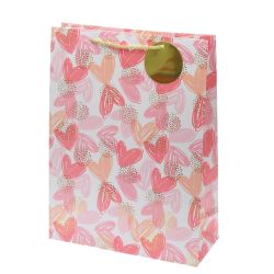 GAEM Пакет подарочный L (бумага 210г/м2, блок 12шт), L30 W12 H40 см, 4в.