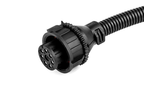 Разъем байонет (розетка) 8 контактов с прямым адаптером, фонарей и фар прицепов и полуприцепов для Камаз, МАЗ, для MAN, Mercedes Airline