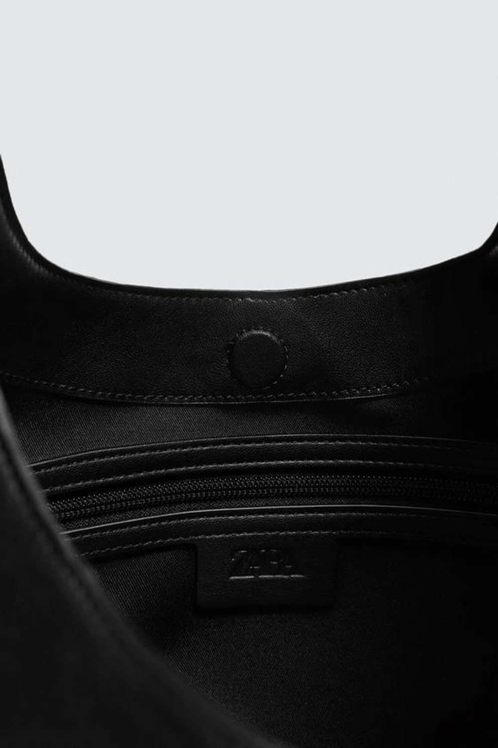 ZARA ОДНОТОННАЯ СУМКА-ШОПЕР, ЧЕРНЫЙ