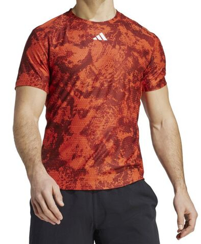 Футболка мужская теннисная Adidas Tennis Paris Heat.Rdy Freelift - preloved red