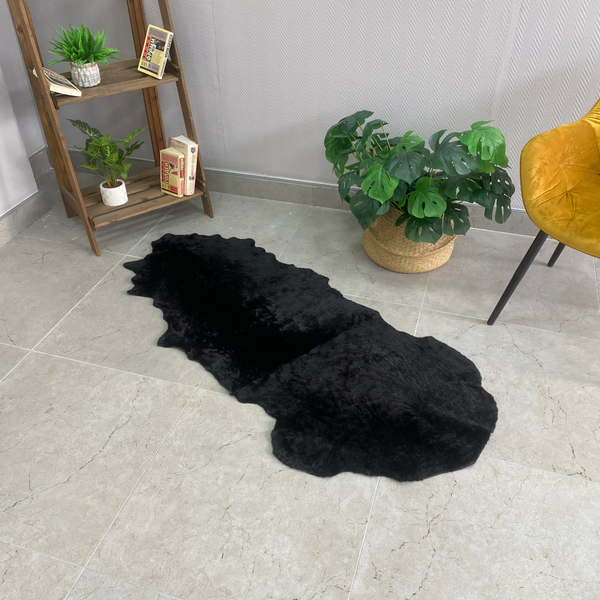 Шкура коврик меховой прикроватный овчина, 150х55 см. (из 2-х шт).