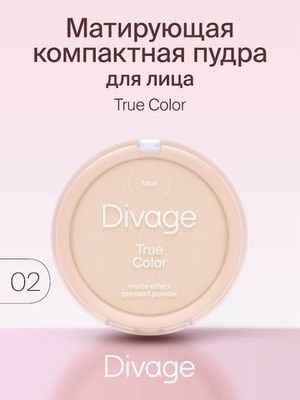 Пудра компактная TRUE COLOR DIVAGE №02 ivory