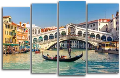 Модульная картина "Мост Риальто Венеция"