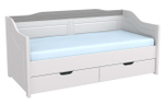 Кровать-диван «Бейли» с выдвижными ящиками 90х200 белый воск/антрацит