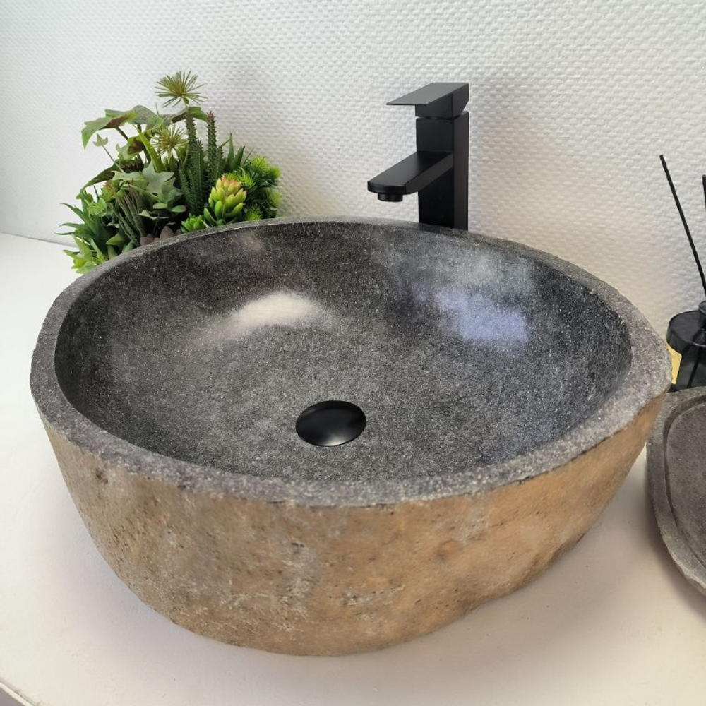 Раковина из речного камня RS-63381 (54*44*16) 0123