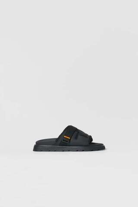 ZARA KIDS/ ОДНОТОННЫЕ ПЛЯЖНЫЕ ТАПОЧКИ, ЧЕРНЫЙ